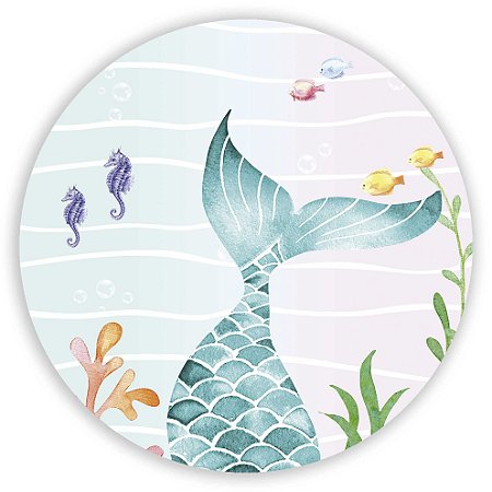 Capa Painel Redondo Sublimado - Calda de Sereia