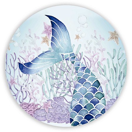 Capa Painel Redondo Sublimado - Calda de Sereia