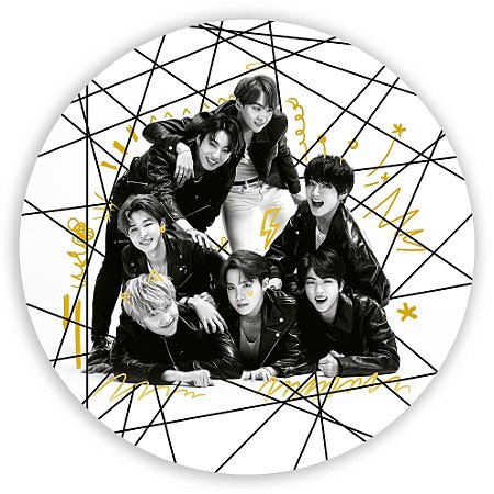 Capa Painel Redondo Sublimado - BTS