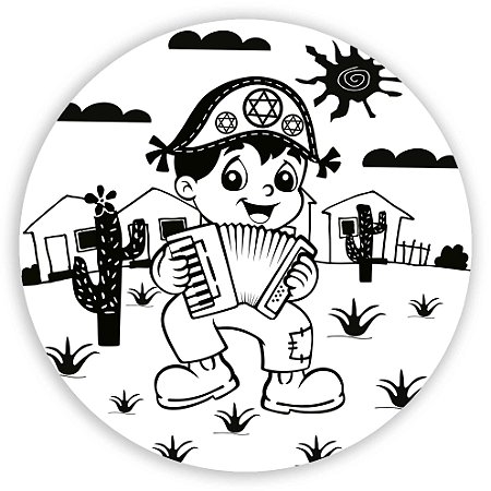 Painel Redondo - Festa Junina - Sublimado 3D