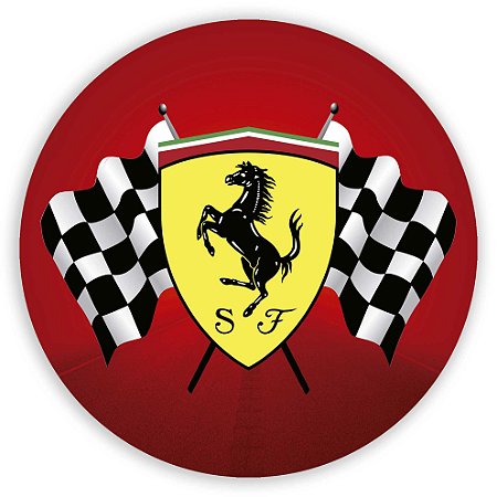 Painel Redondo - Ferrari - Sublimado 3D