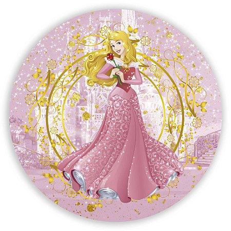 Painel Redondo - Princesa Aurora - Sublimado 3D