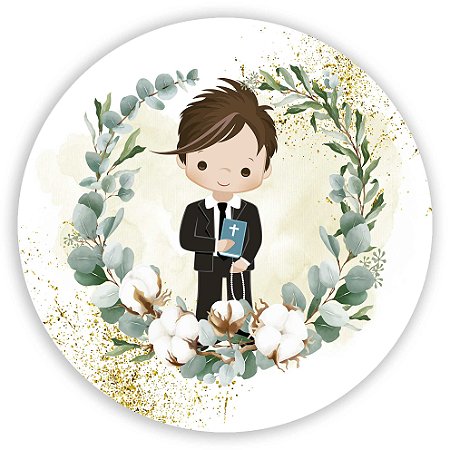 Painel Redondo - Primeira Comunhão - Sublimado 3D