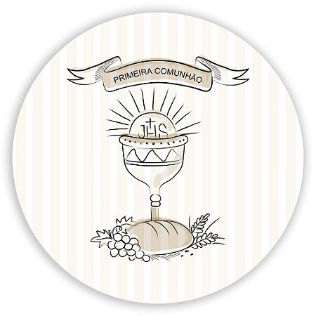 Painel Redondo - Primeira Comunhão - Sublimado 3D
