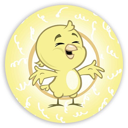 Painel Redondo - Pintinho Amarelinho - Sublimado 3D