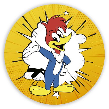 Painel Redondo - Pica Pau - Sublimado 3D