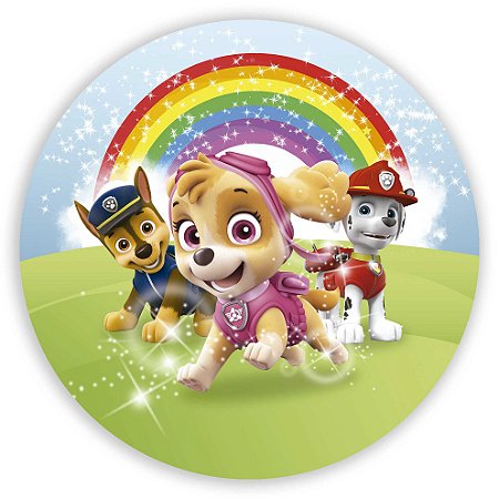 Painel Redondo - Patrulha Canina - Sublimado 3D