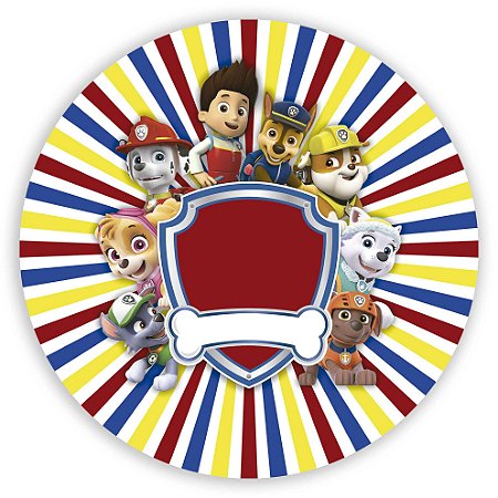 Painel Redondo - Patrulha Canina - Sublimado 3D