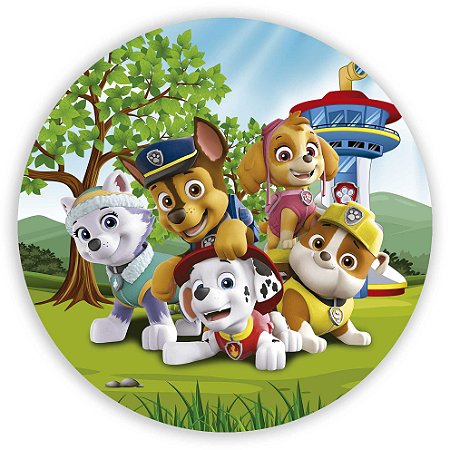 Painel Redondo - Patrulha Canina - Sublimado 3D