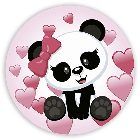 Painel Redondo - Panda Cute - Sublimado 3D
