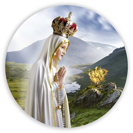Capa Painel Redondo Sublimado - Nossa Senhora de Fátima