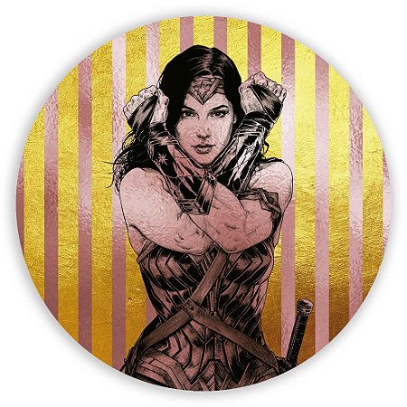 Painel Redondo - Mulher Maravilha - Sublimado 3D