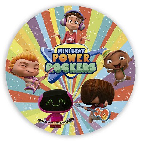 Painel Redondo - Mini Beat Power Rockers - Sublimado 3D