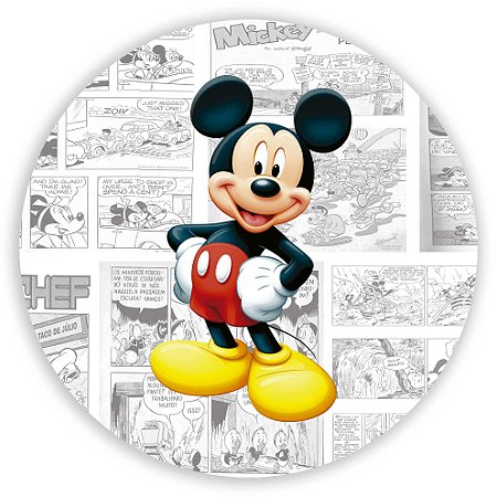 Painel Redondo - Mickey Quadrinhos - Sublimado 3D