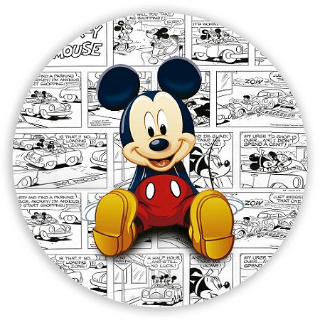 Painel Redondo - Mickey Quadrinhos - Sublimado 3D