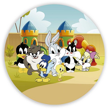 Capa Painel Redondo Sublimado - Looney Tunes