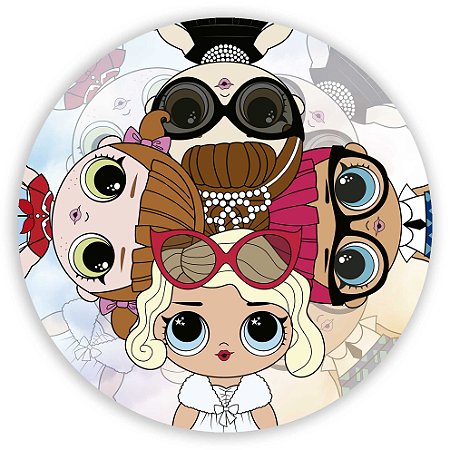 Capa Painel Redondo Sublimado - Lol Surprise