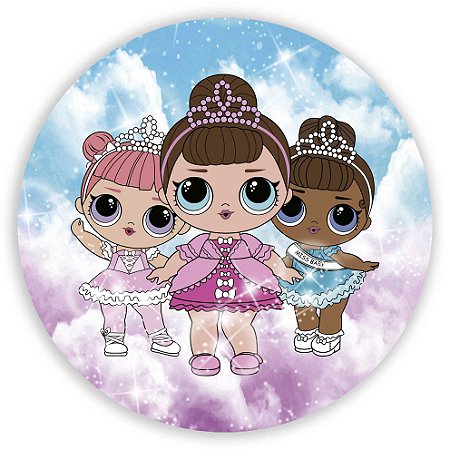 Capa Painel Redondo Sublimado - Lol Surprise