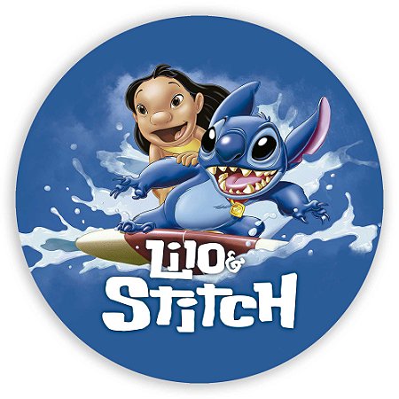 Capa Painel Redondo Sublimado - Lilo e Stitch