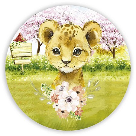 Painel Redondo - Leoa - Sublimado 3D