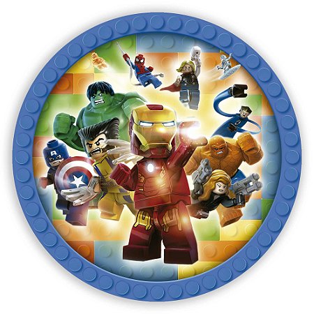 Capa Painel Redondo Sublimado - Lego