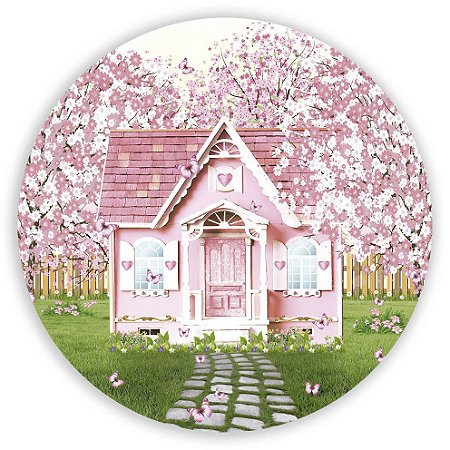 Capa Painel Redondo Sublimado - Jardim