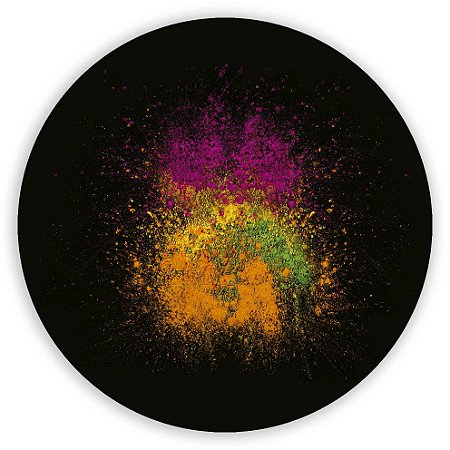 Capa Painel Redondo Sublimado - Explosão de Pó Colorido