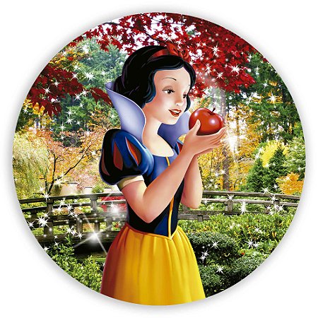 Capa Painel Redondo Sublimado - Branca de Neve