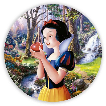 Capa Painel Redondo Sublimado - Branca de Neve