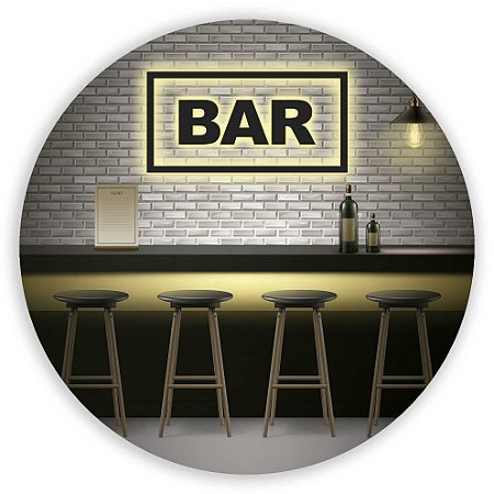 Capa Painel Redondo Sublimado - Boteco
