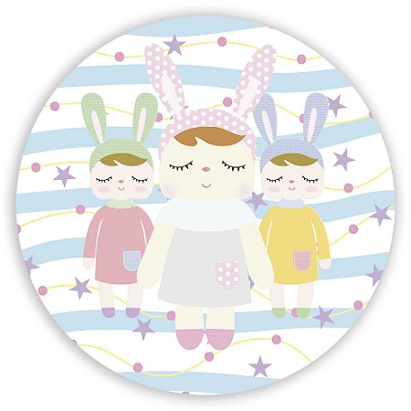 Capa Painel Redondo Sublimado - Bonecas MeToo