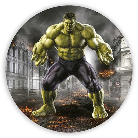 Capa Painel Redondo Sublimado - Hulk