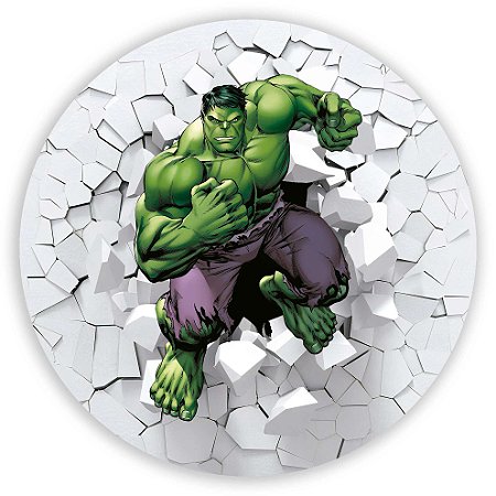 Capa Painel Redondo Sublimado - Hulk