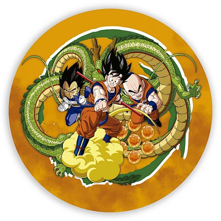 Capa Painel Redondo Sublimado - Dragon Ball