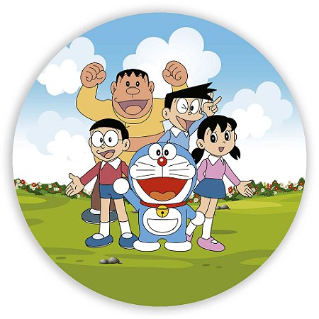 Capa Painel Redondo Sublimado - Doraemon