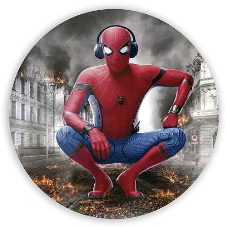 Capa Painel Redondo Sublimado - Homem Aranha
