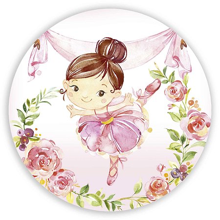 Capa Painel Redondo Sublimado - Bailarina