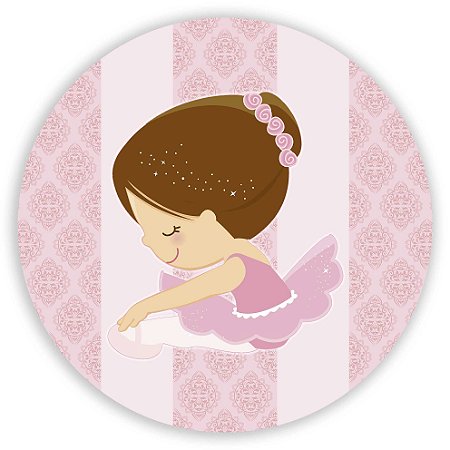 Capa Painel Redondo Sublimado - Bailarina Cute