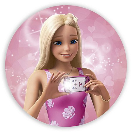 Capa Painel Redondo Sublimado - Barbie