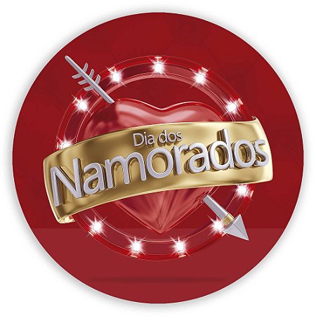 Capa Painel Redondo Sublimado - Dia dos Namorados