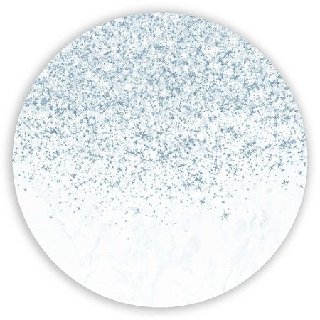 Capa Painel Redondo Sublimado - Glitter Azul