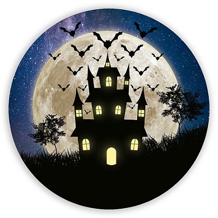 Capa Painel Redondo Sublimado - Halloween