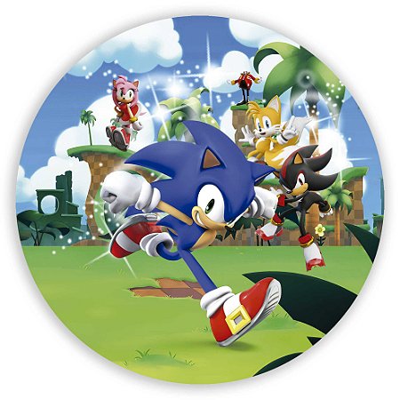 Painel Redondo - Sonic - Sublimado 3D
