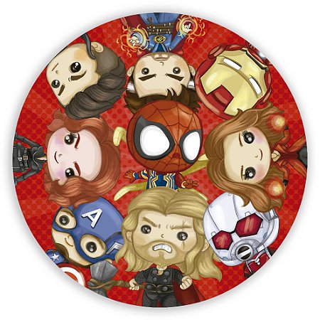 Painel Redondo - Super Heróis - Sublimado 3D