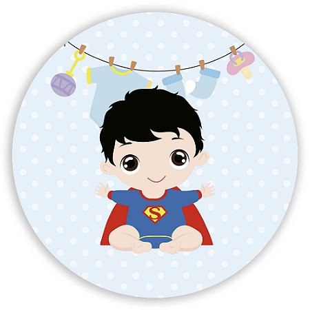 Painel Redondo - Superman Baby - Sublimado 3D