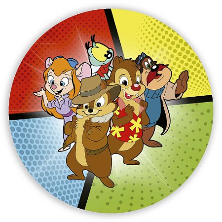 Painel Redondo - Tico e Teco - Sublimado 3D