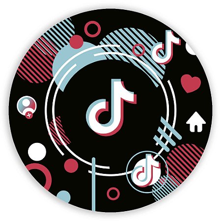 Painel Redondo - TikTok - Sublimado 3D