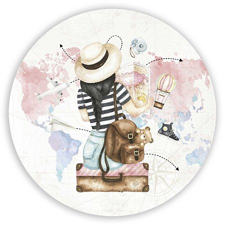 Capa Painel Redondo Sublimado - Viagem