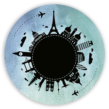 Capa Painel Redondo Sublimado - Viagem