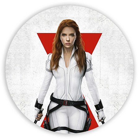 Capa Painel Redondo Sublimado - Viuva Negra